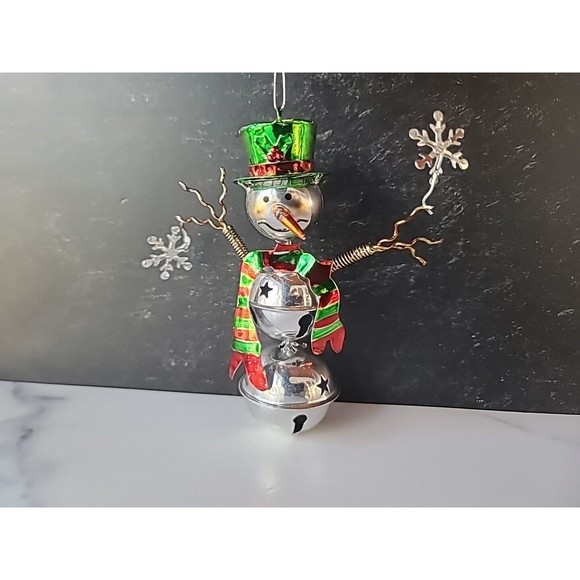 Jingle Bell Snowman Christmas Ornament - Picture 2 of 10